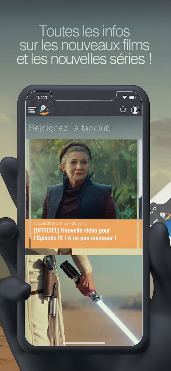 Avez-vous l'application mobile du fan club Star Wars ?