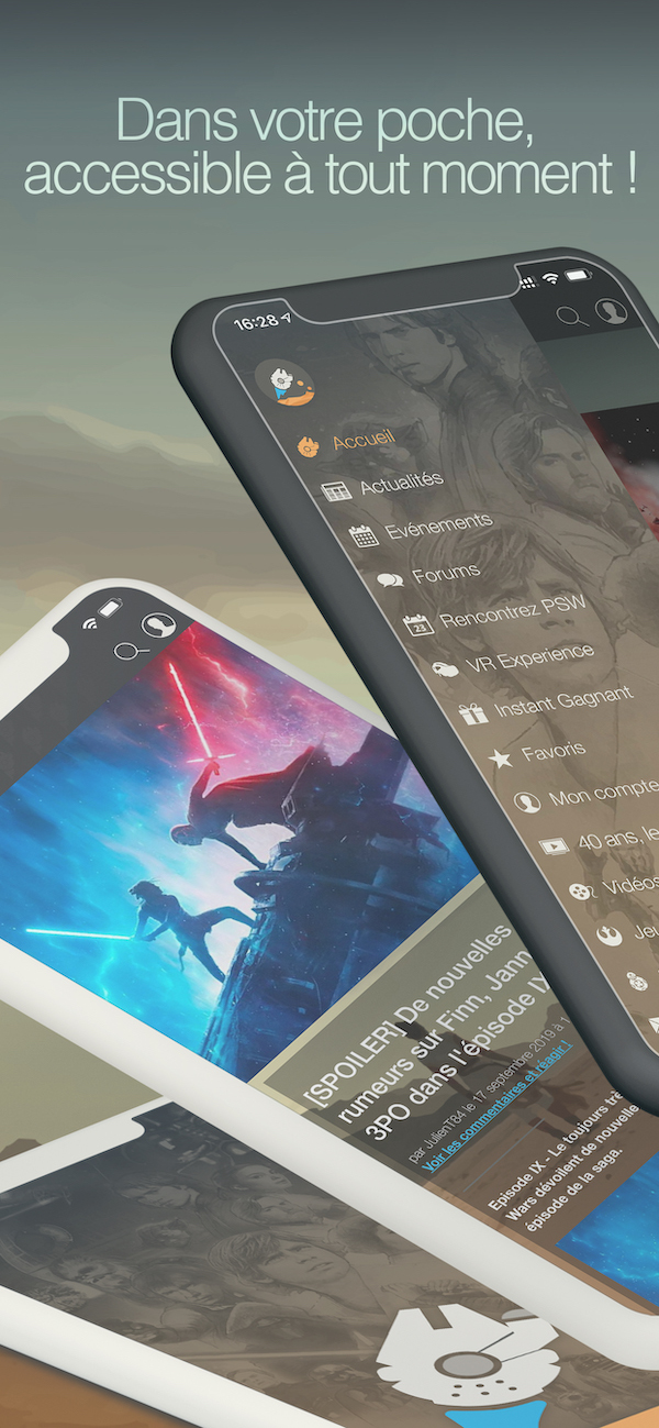 Avez-vous l'application mobile du fan club Star Wars ?